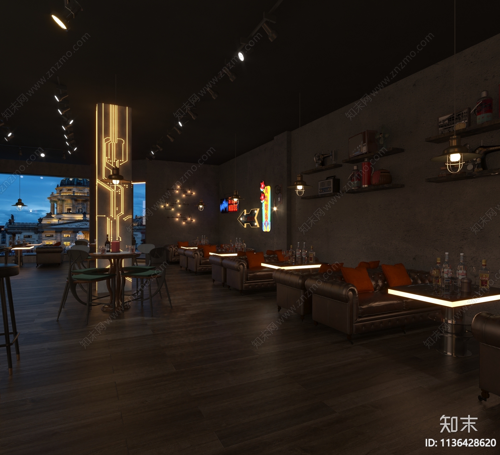 现代酒吧3D模型下载【ID:1136428620】