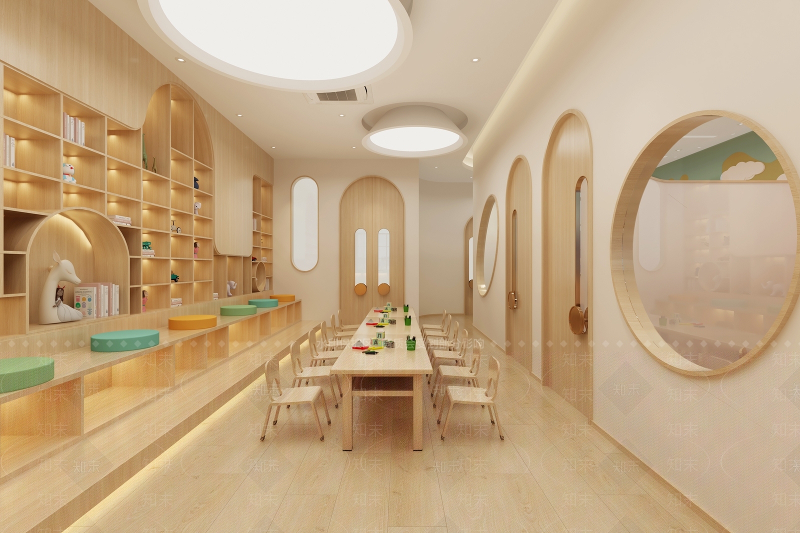 现代儿童绘本室3D模型下载【ID:1136433845】