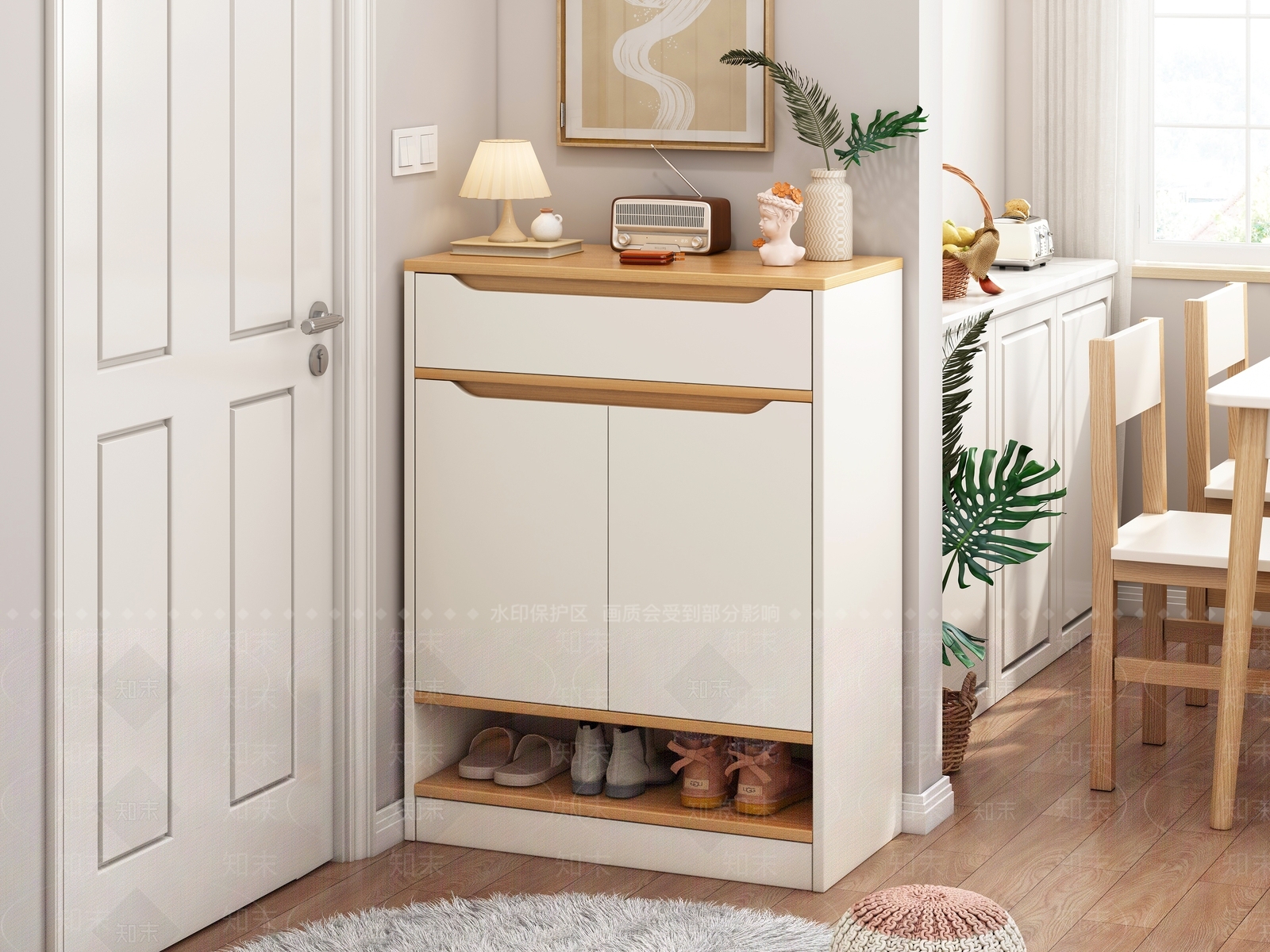 北欧门厅鞋柜3D模型下载【ID:1136437988】