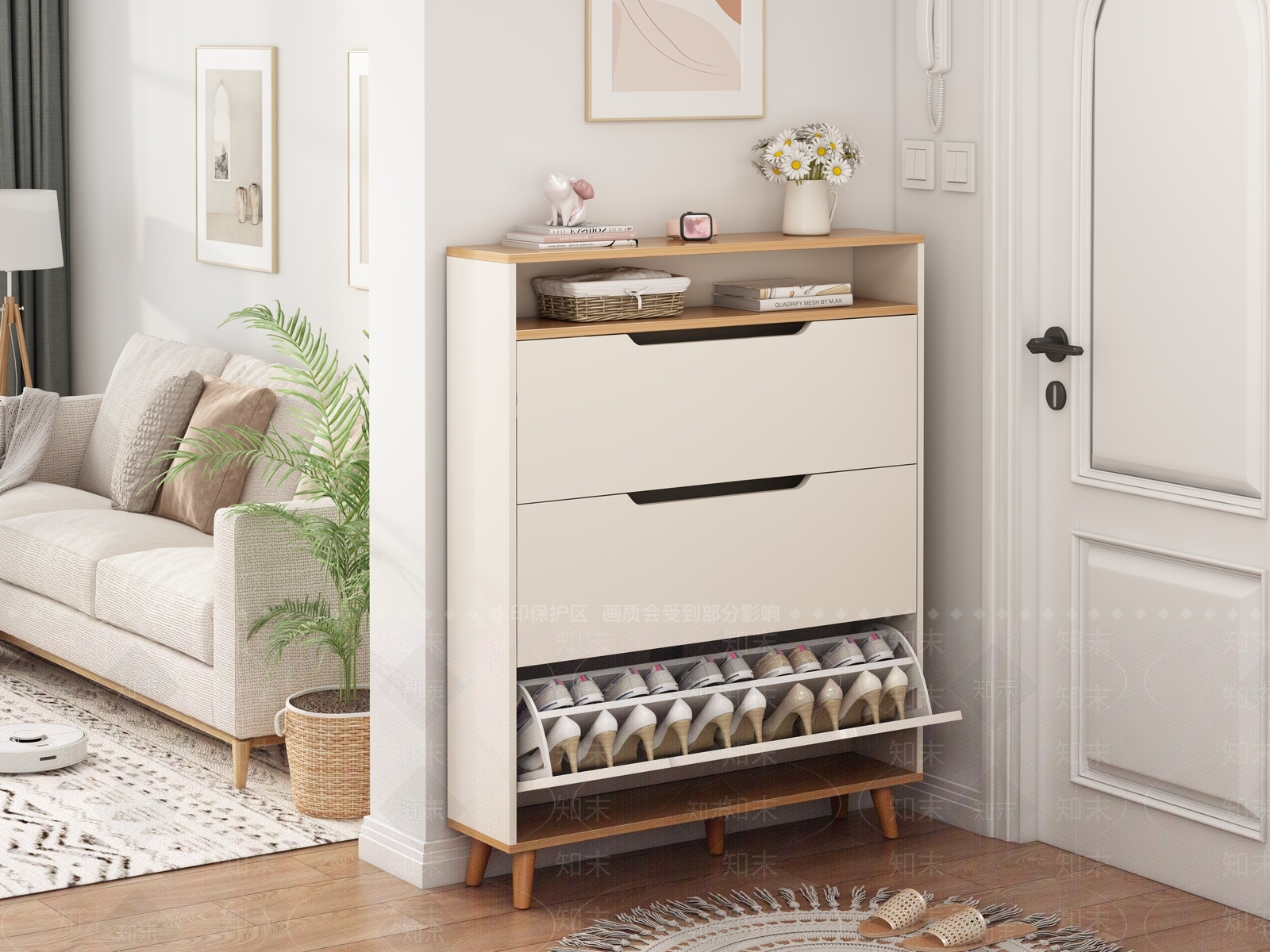 北欧门厅鞋柜3D模型下载【ID:1136440754】