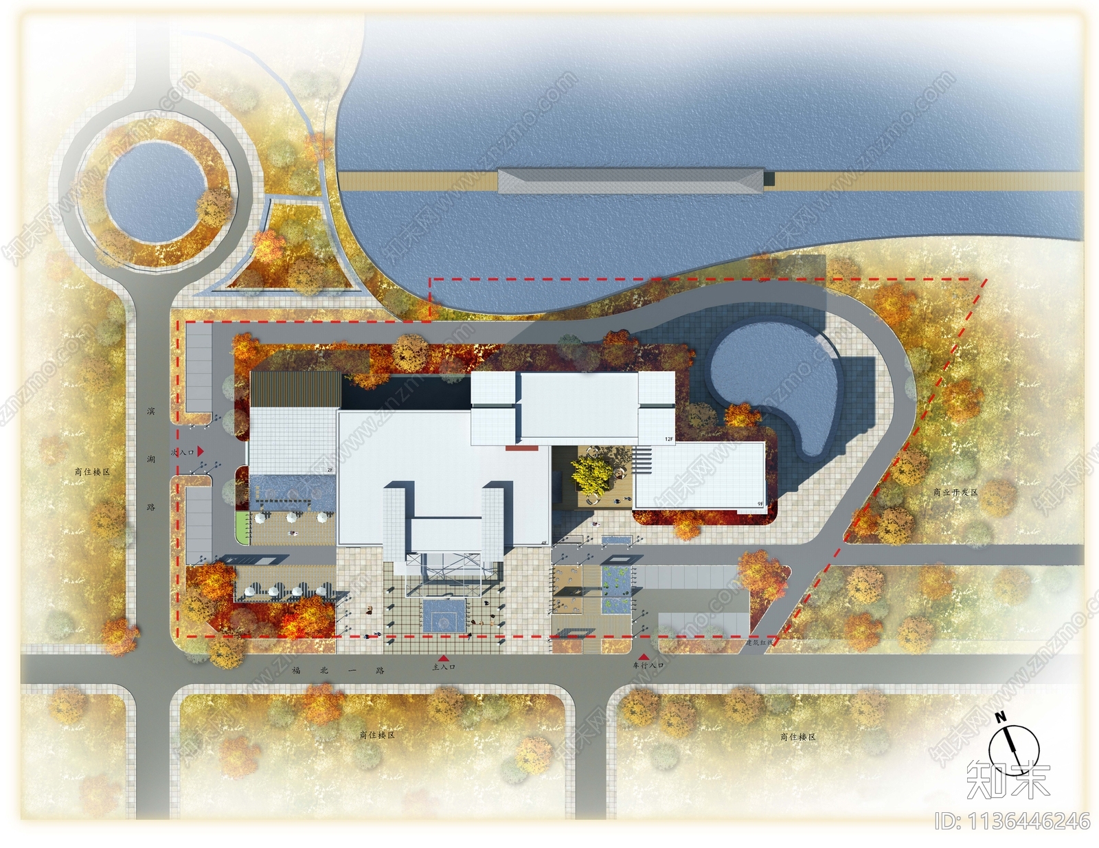 酒店彩平图施工图下载【ID:1136446246】