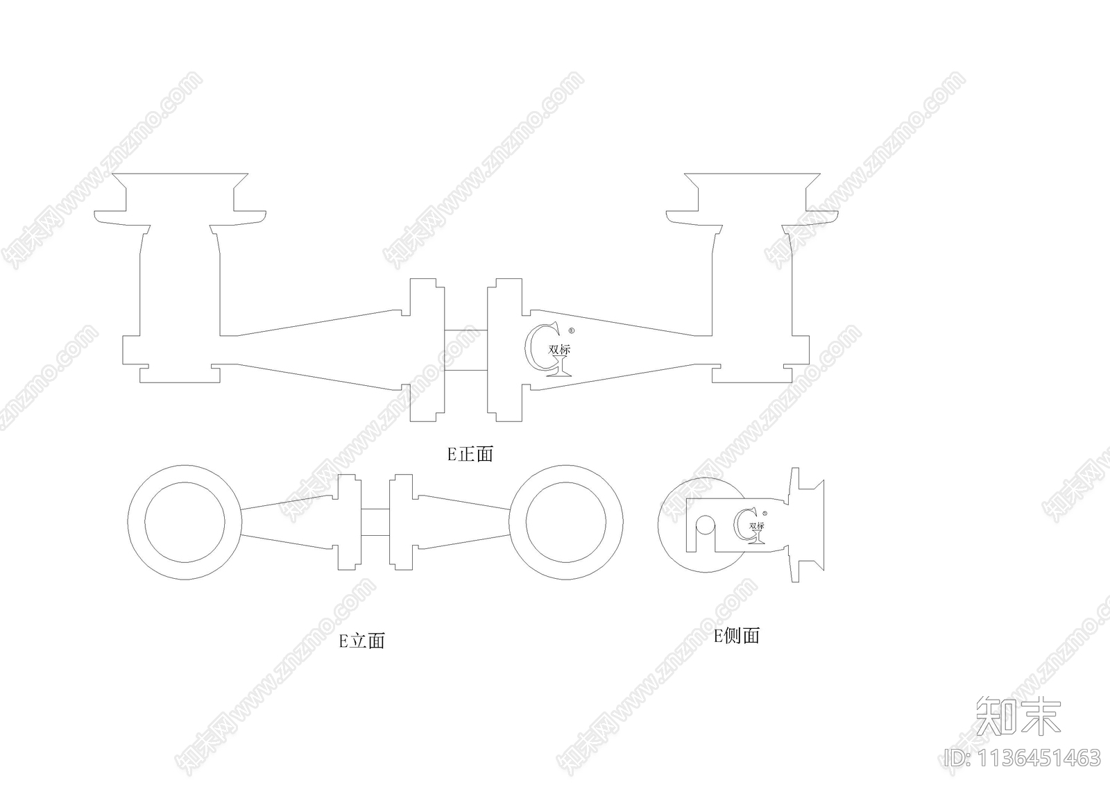 玻璃幕墙构件cad施工图下载【ID:1136451463】