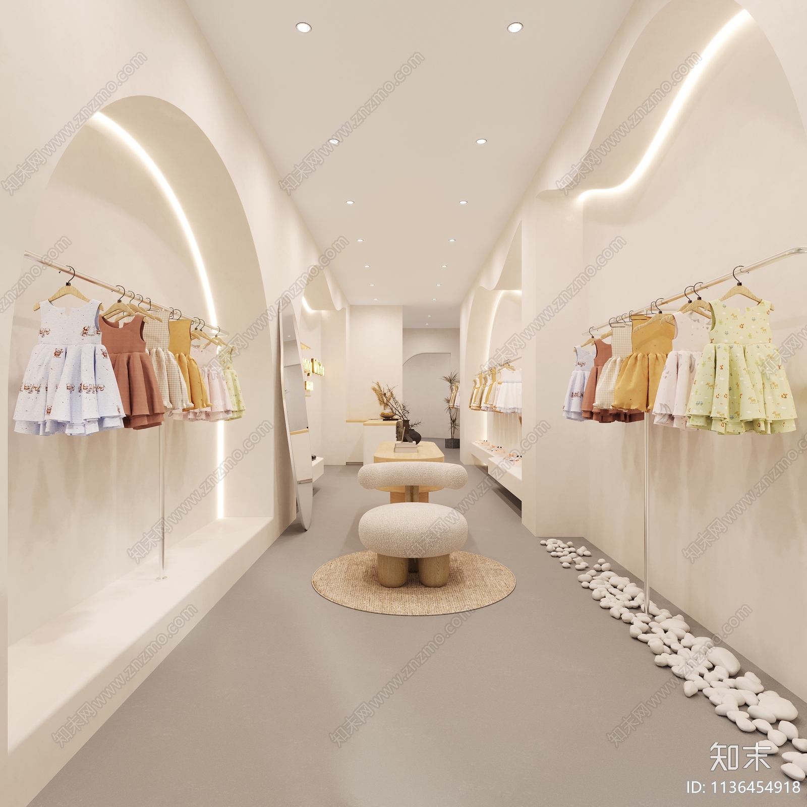 现代服装鞋店3D模型下载【ID:1136454918】