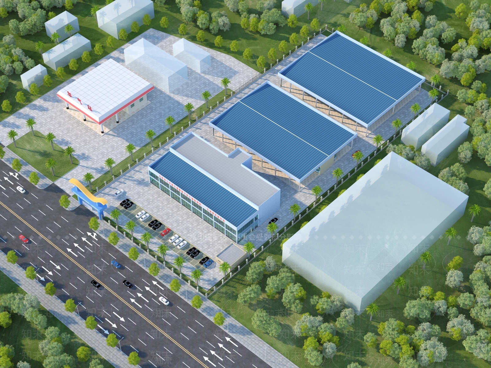 现代工业厂房3D模型下载【ID:1136459884】