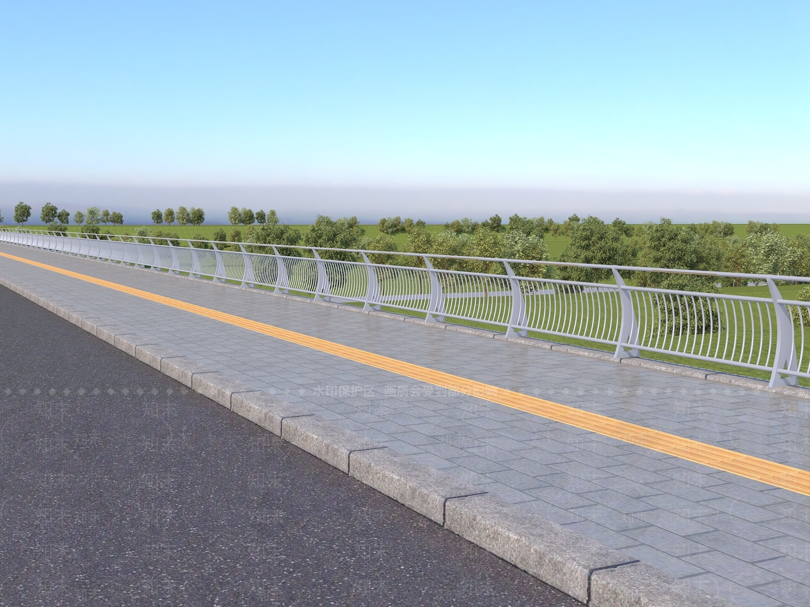 现代桥梁公路护栏3D模型下载【ID:1136461165】
