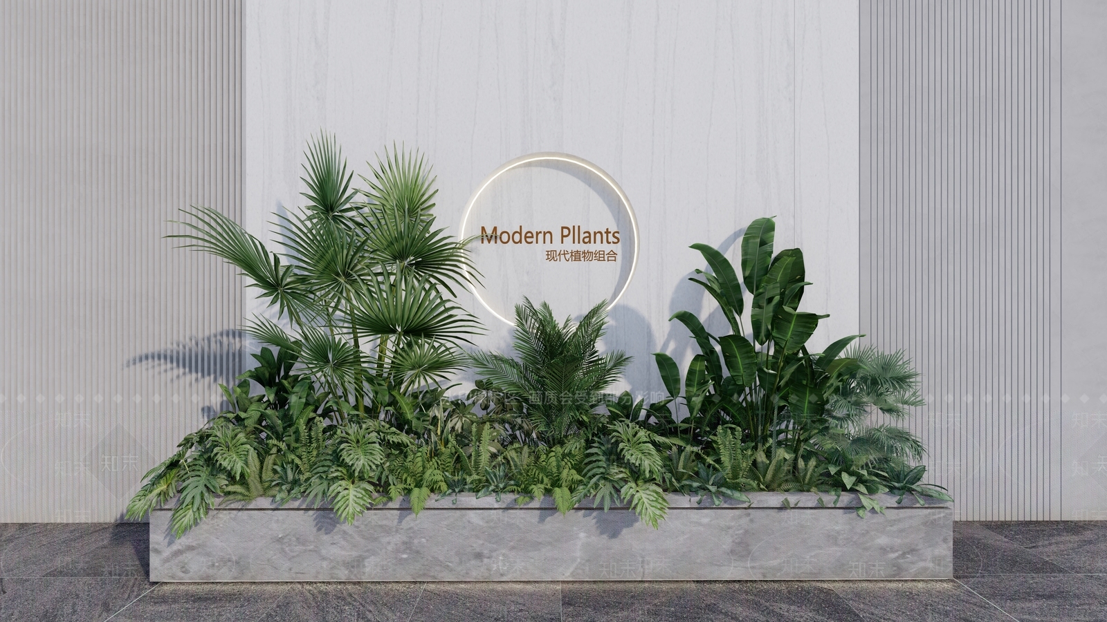 绿植花池SU模型下载【ID:1136463760】