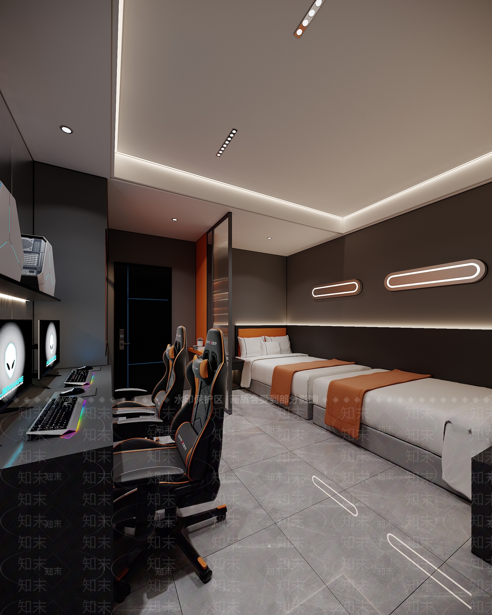 现代电竞房3D模型下载【ID:1136467325】