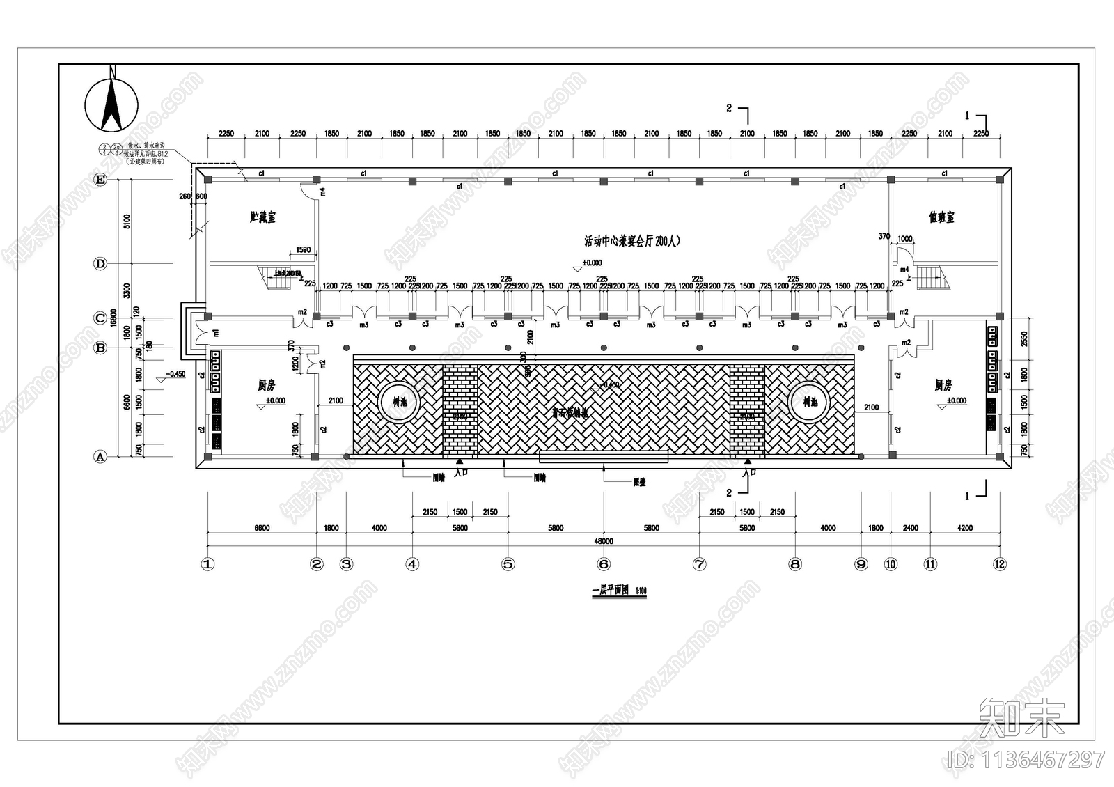 9套养老院建筑cad施工图下载【ID:1136467297】