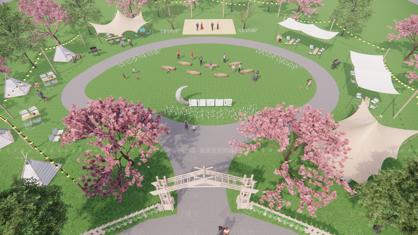 现代乡村公园SU模型下载【ID:1136472717】