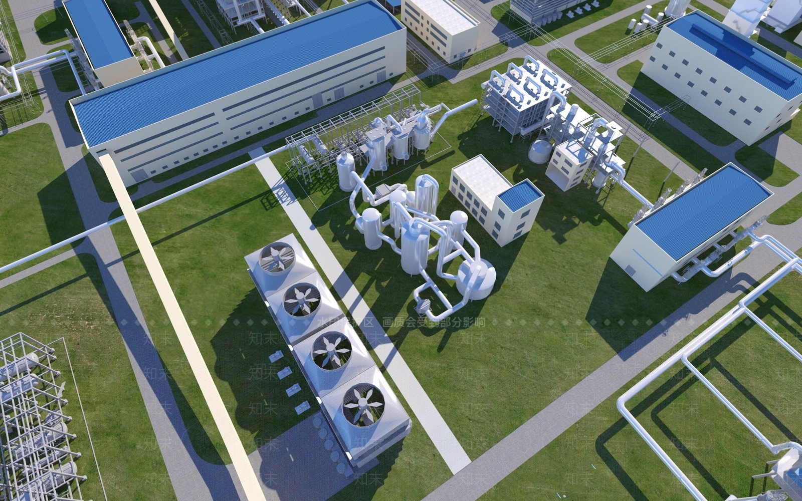 现代工业厂房3D模型下载【ID:1136473765】