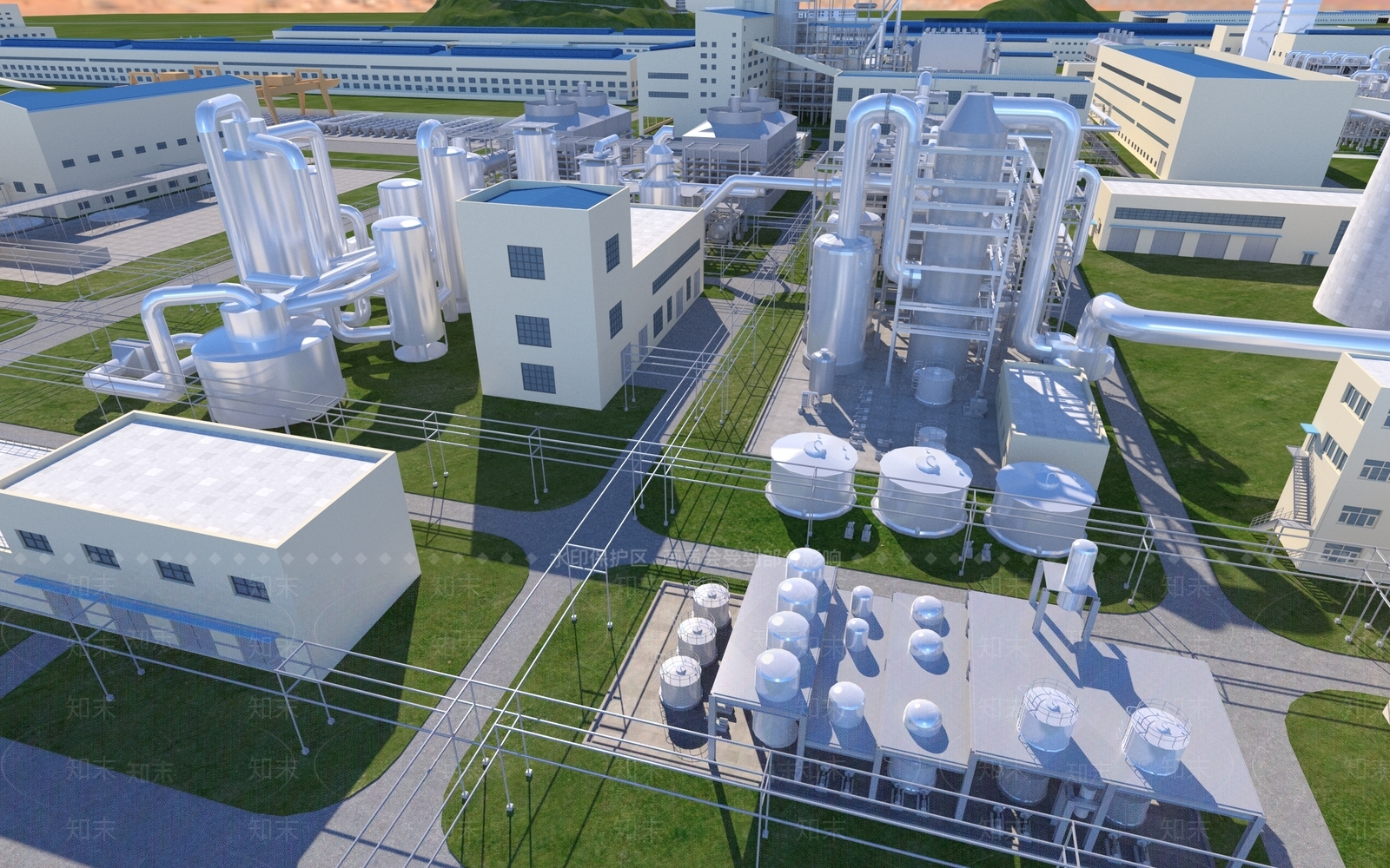 现代工业厂房3D模型下载【ID:1136473765】