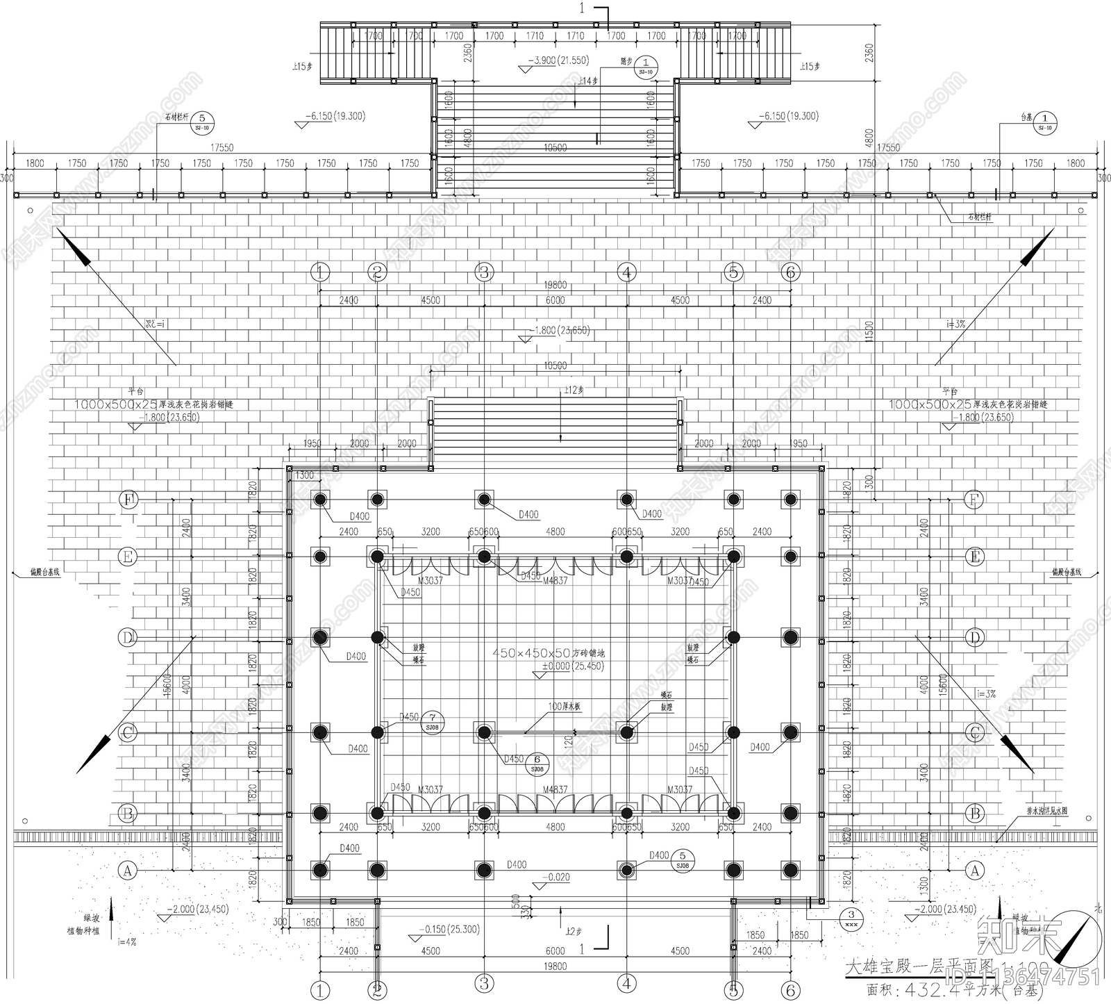 大雄宝殿古建筑cad施工图下载【ID:1136474751】