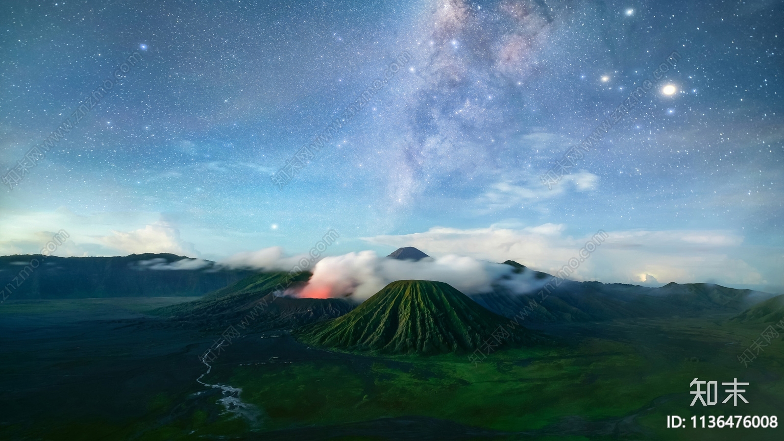 火山星星夜景贴图下载【ID:1136476008】