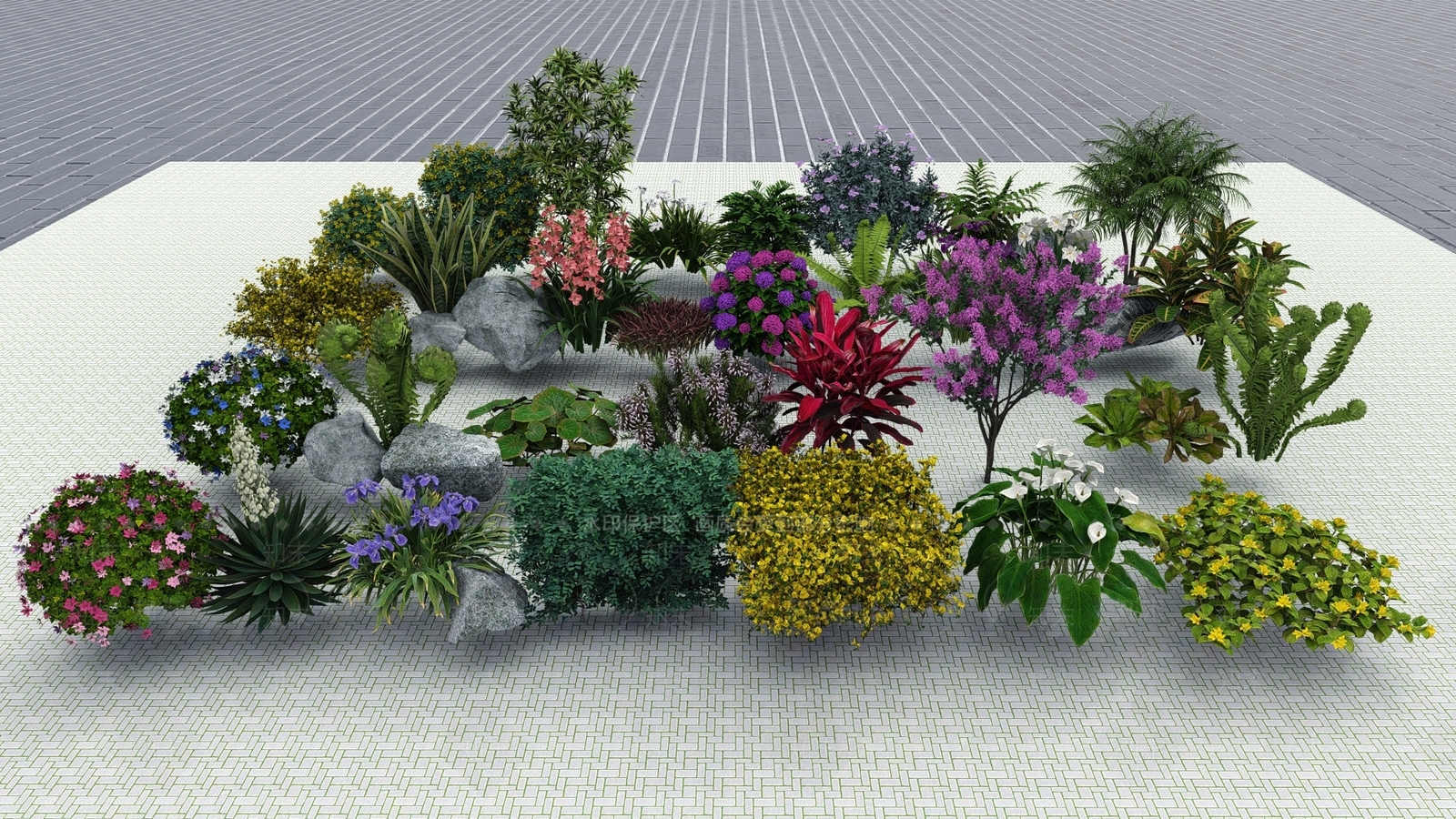 景观植物组合SU模型下载【ID:1136476804】