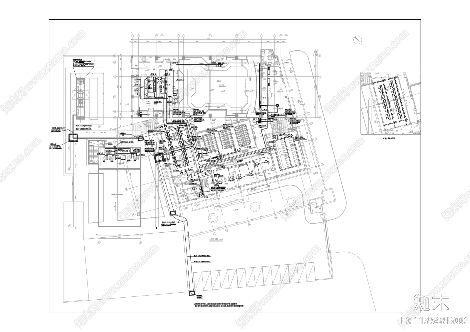 易华录数据湖示范区办公空间cad施工图下载【ID:1136481900】