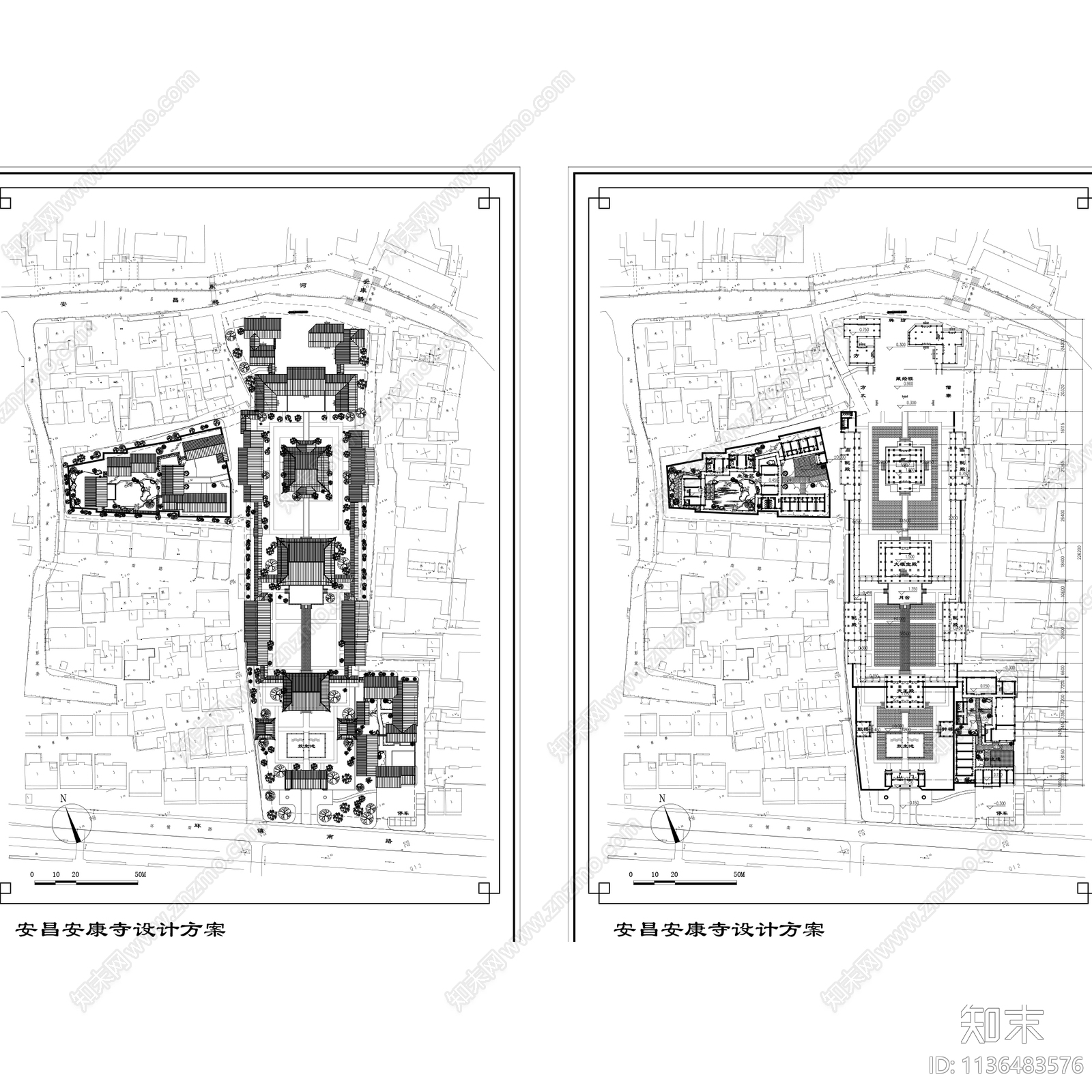 中式古建筑宗教寺庙180套施工图下载【ID:1136483576】