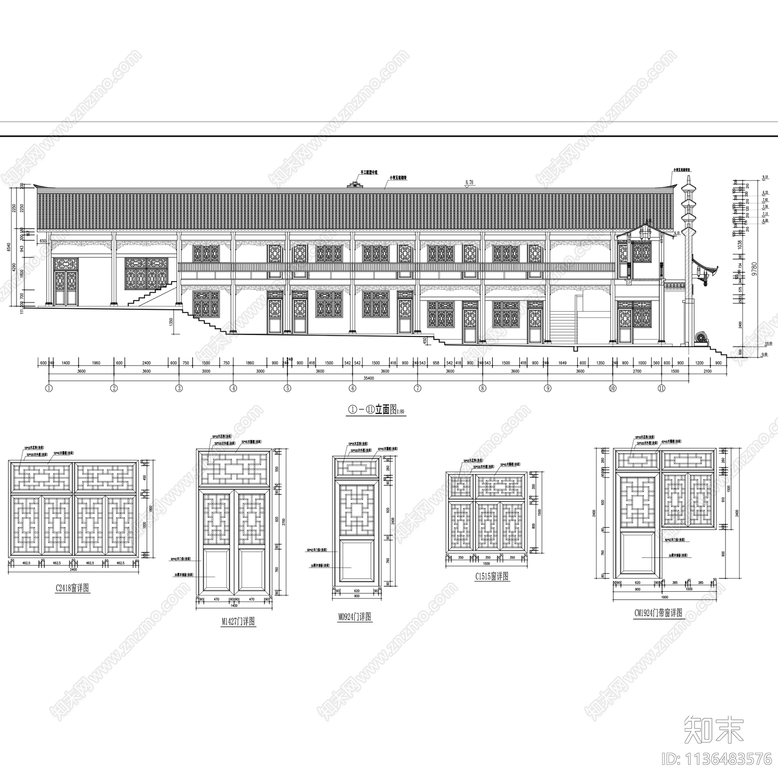 中式古建筑宗教寺庙180套施工图下载【ID:1136483576】