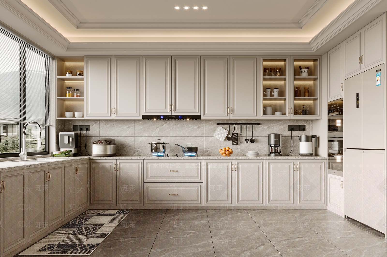 简欧厨房3D模型下载【ID:1136485850】