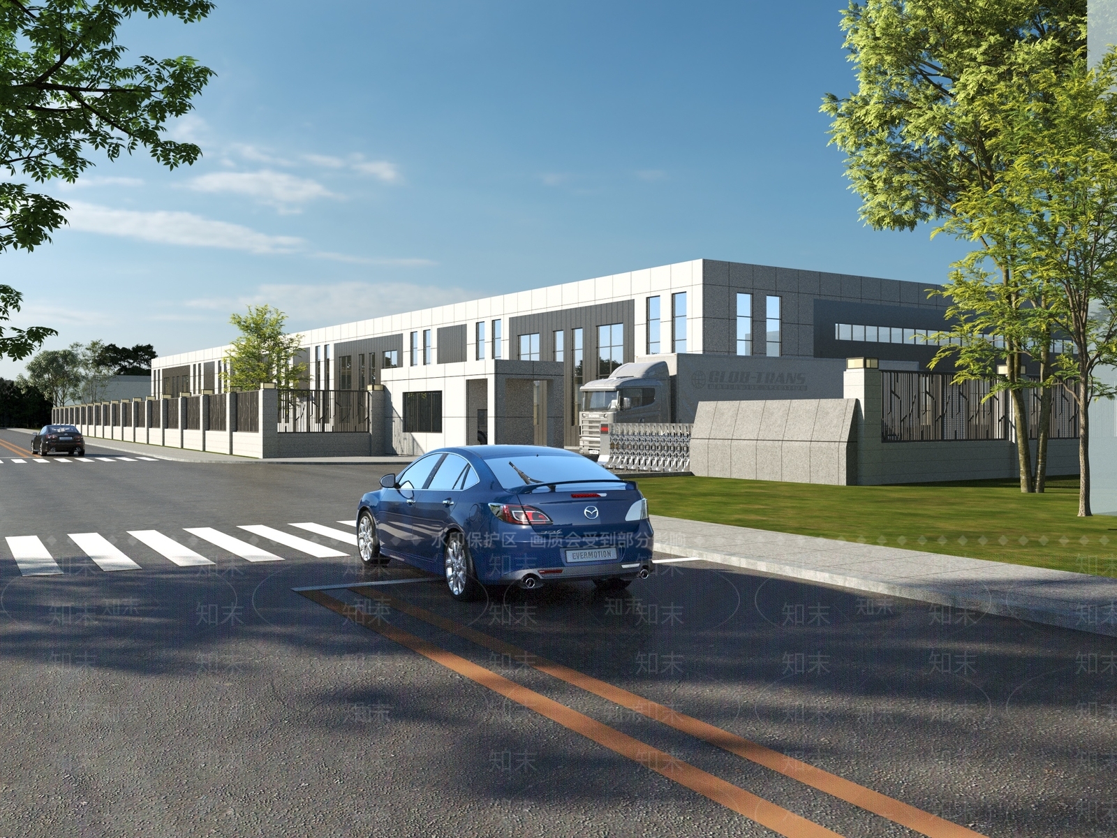 现代工业厂房3D模型下载【ID:1136491483】