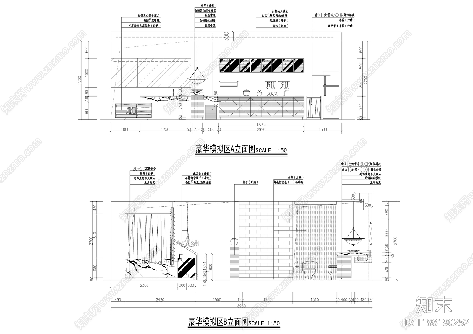 其他家装空间cad施工图下载【ID:1188190252】