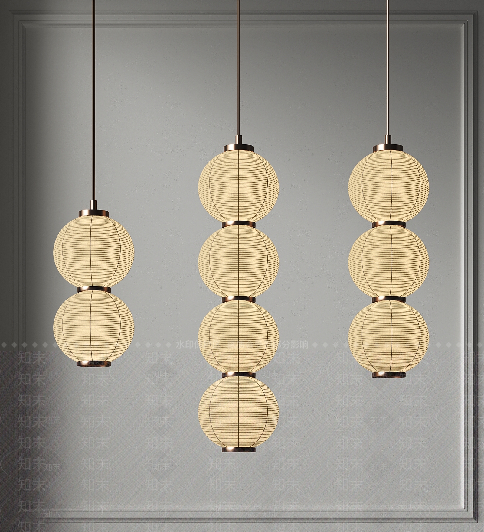 现代吊灯3D模型下载【ID:1136492220】