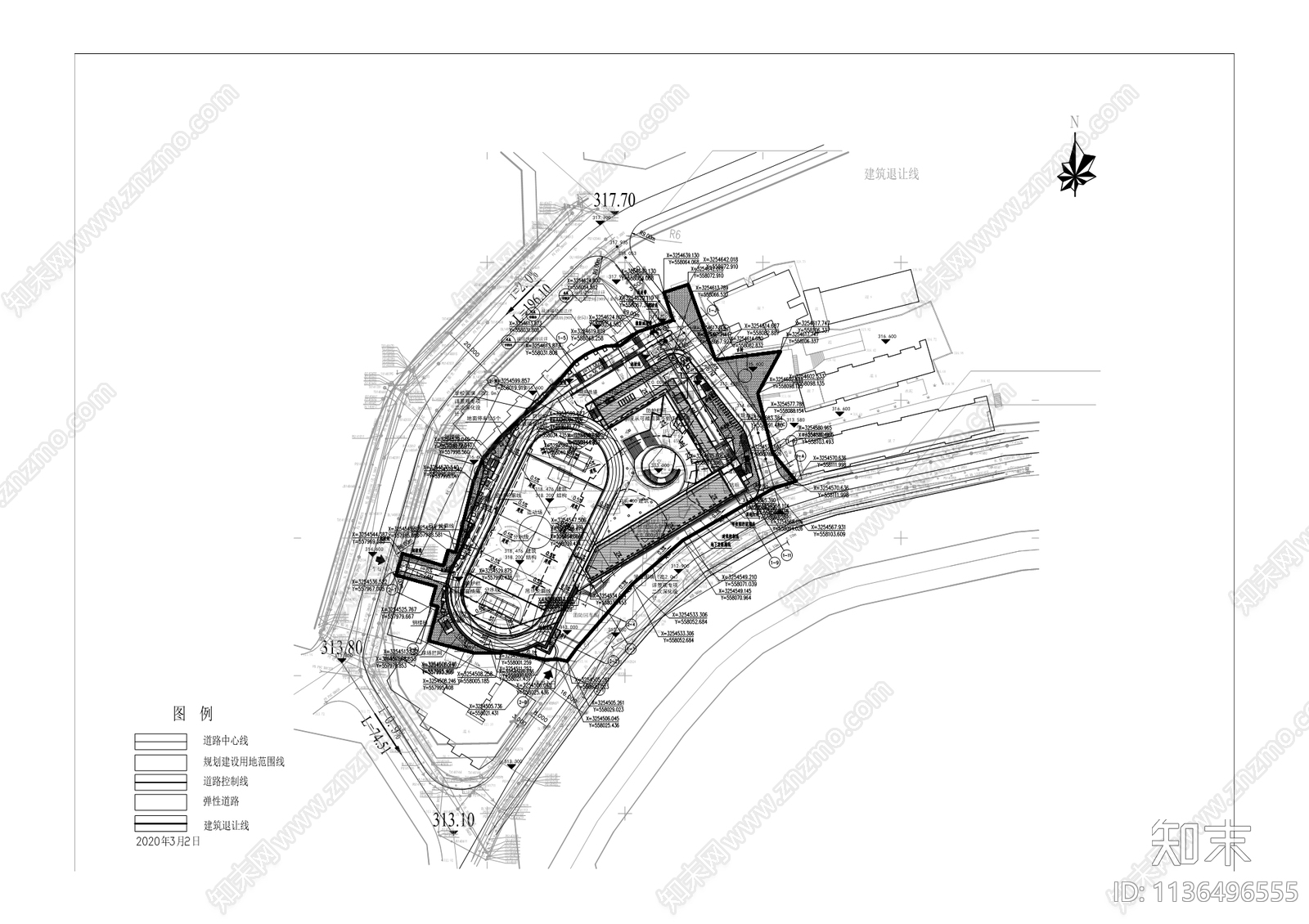 桂花园小学建筑cad施工图下载【ID:1136496555】