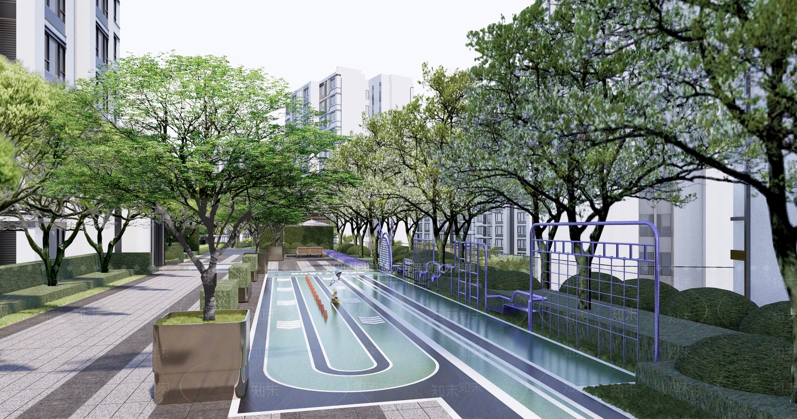 现代住宅小区登高面SU模型下载【ID:1136498117】