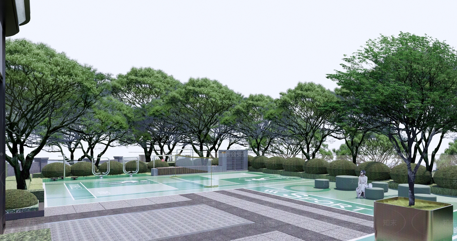 现代住宅小区登高面SU模型下载【ID:1136498465】
