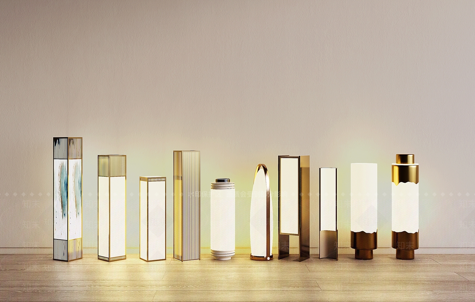 新中式地灯SU模型下载【ID:1136498775】