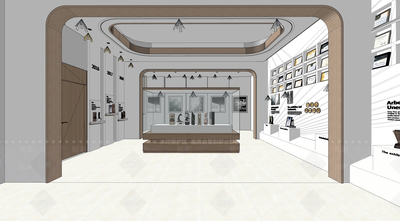 现代商业展厅SU模型下载【ID:1136502476】