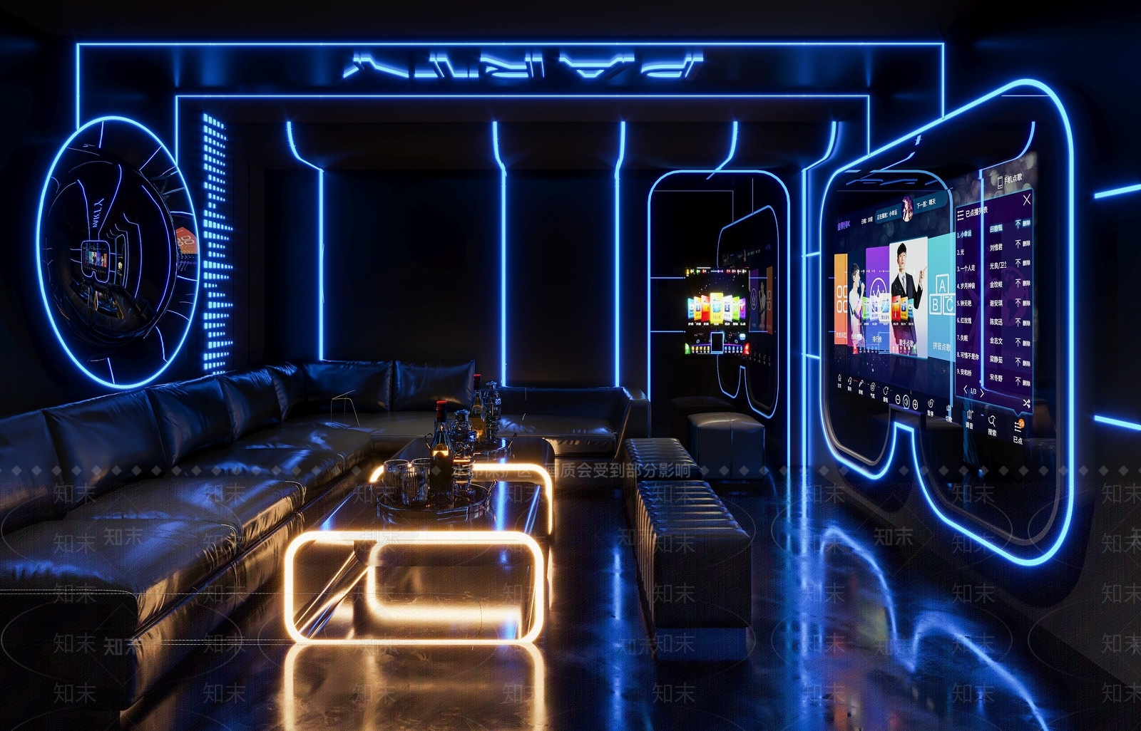 现代酒吧KTV包厢3D模型下载【ID:1136503275】