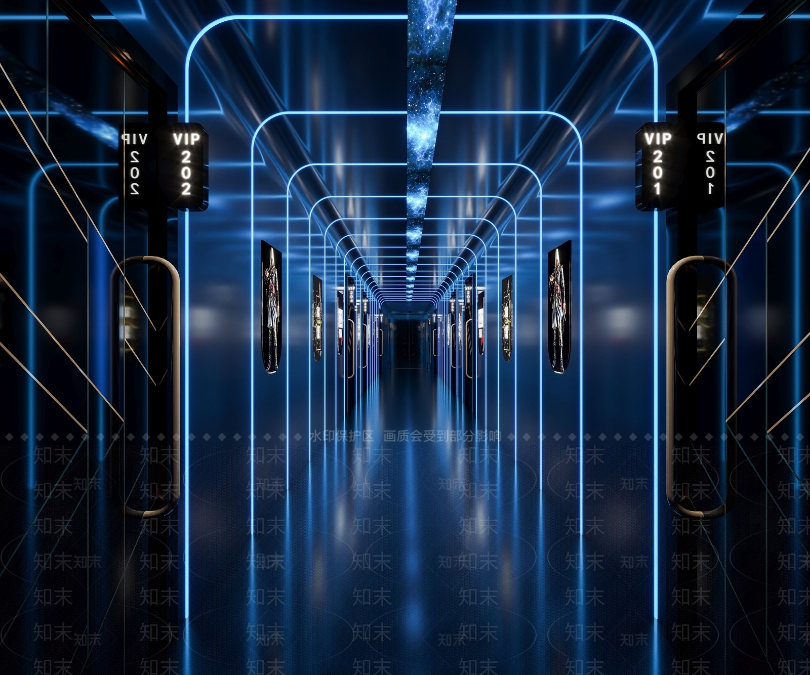 现代酒吧KTV走廊3D模型下载【ID:1136506065】