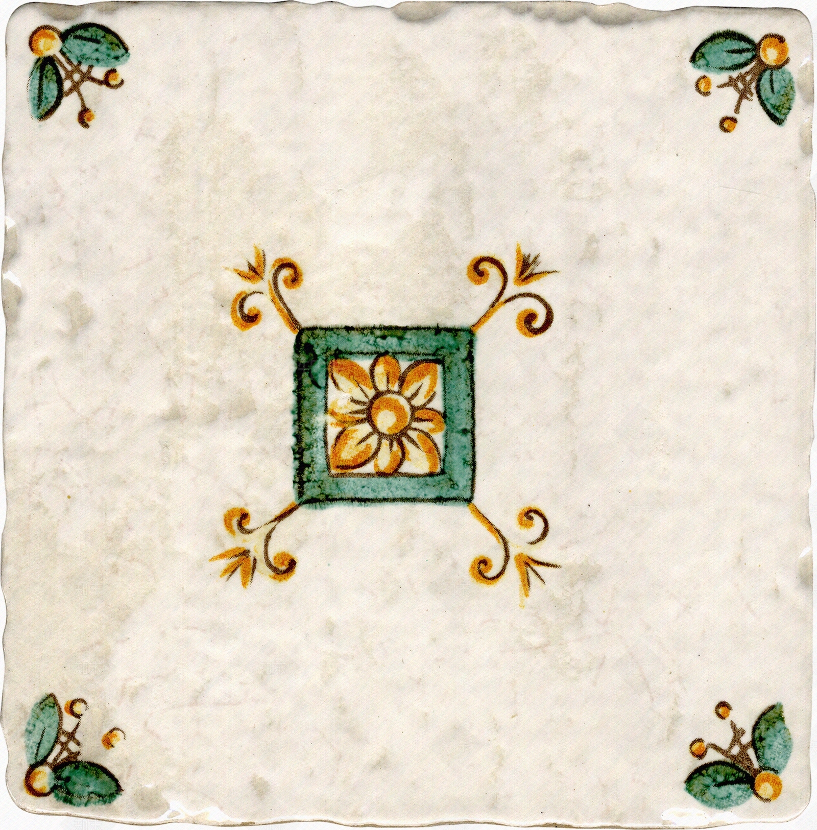 仿古花纹田园彩绘地砖贴图下载【ID:1136514899】