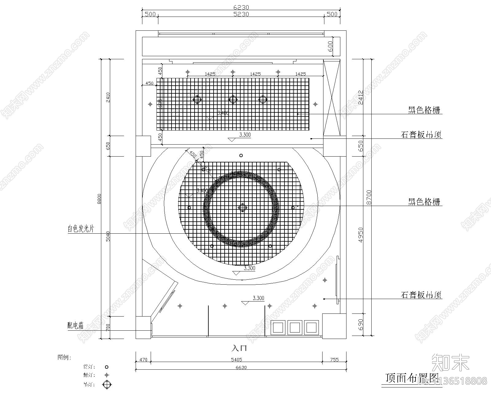 油漆专卖店效果图cad施工图下载【ID:1136518808】