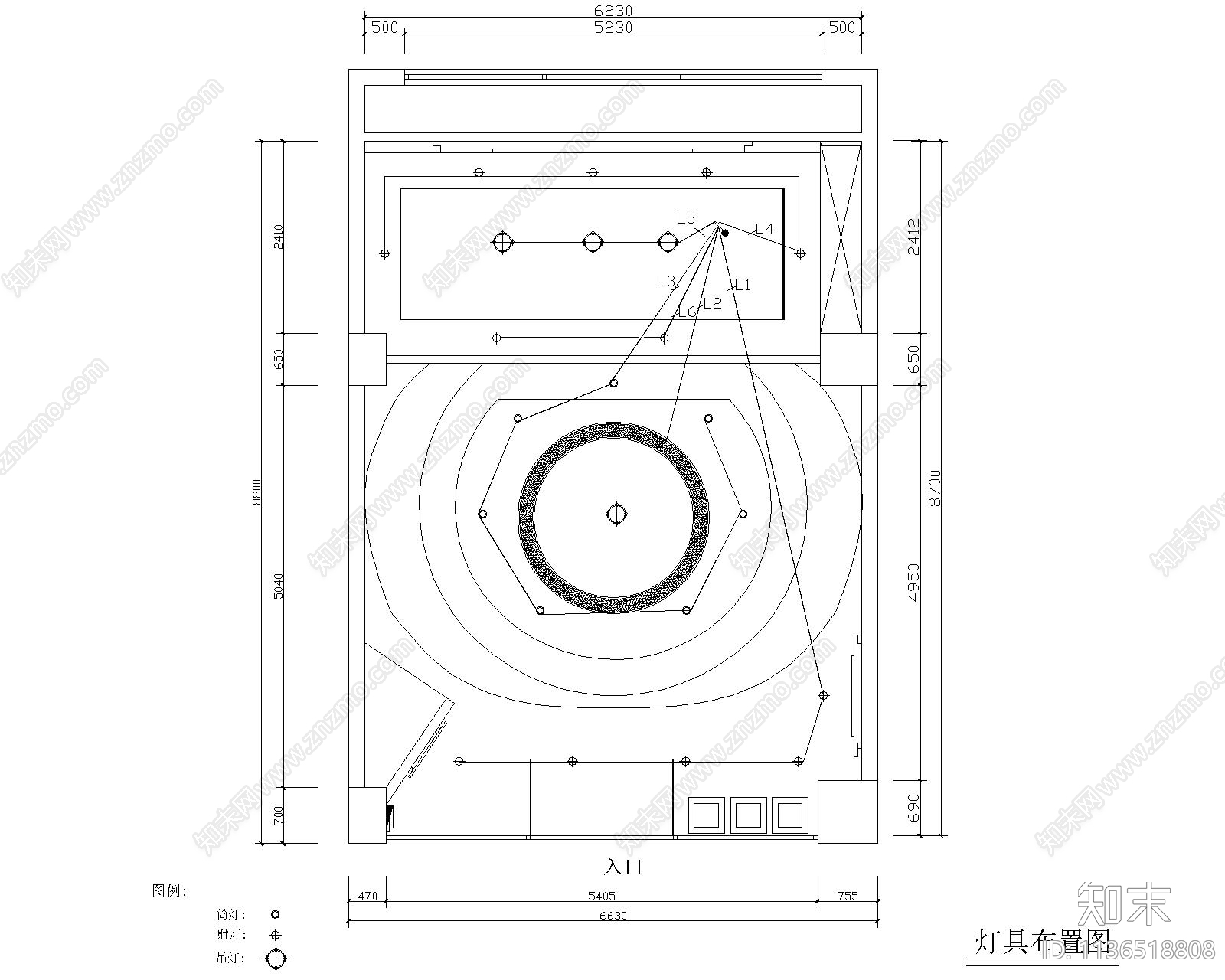 油漆专卖店效果图cad施工图下载【ID:1136518808】