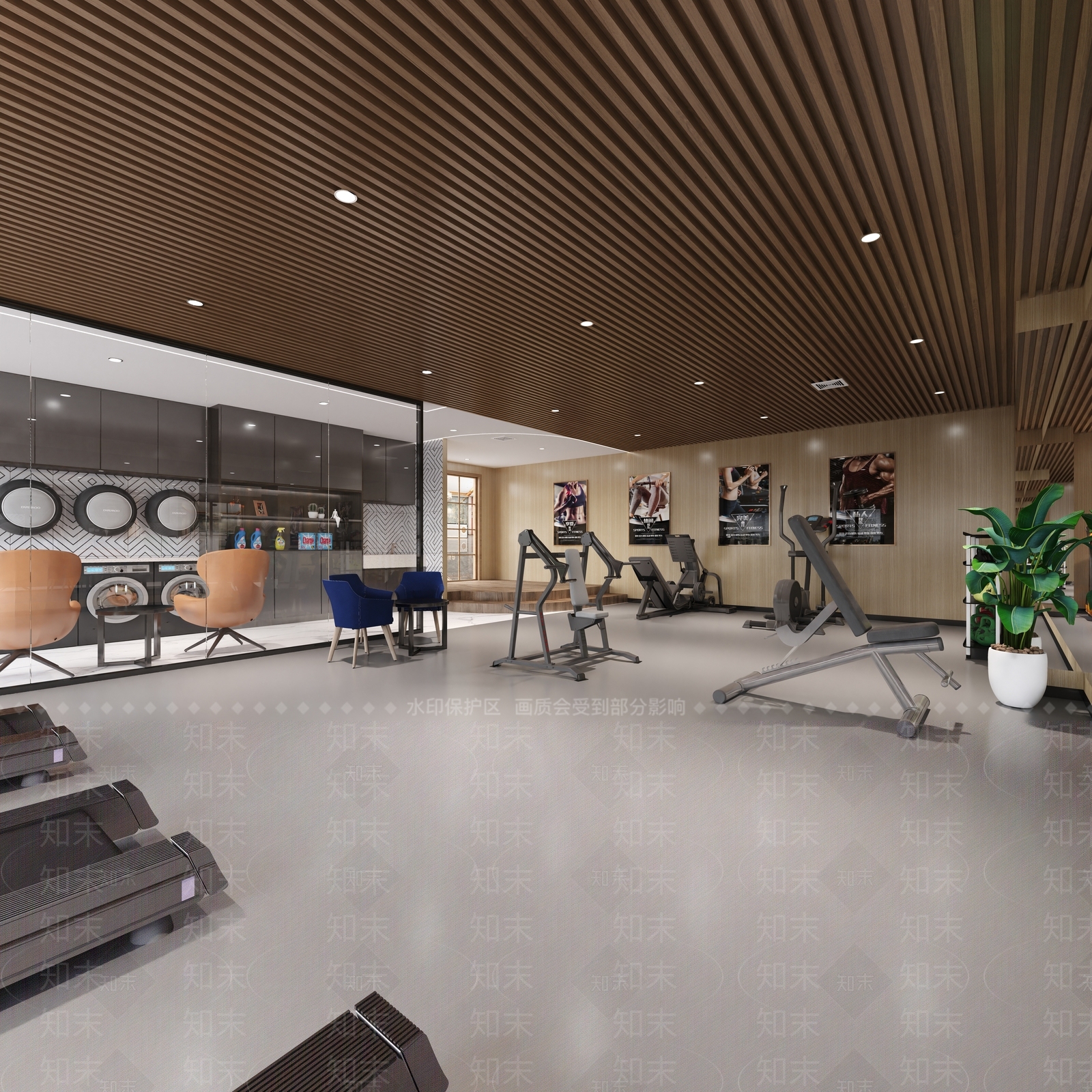 现代健身房3D模型下载【ID:1136519411】