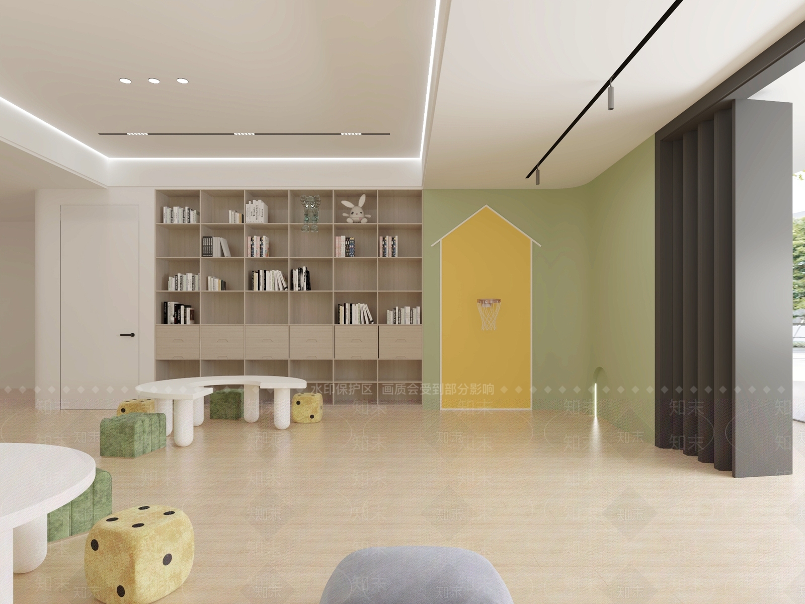 现代幼儿园娱乐室3D模型下载【ID:1136530638】