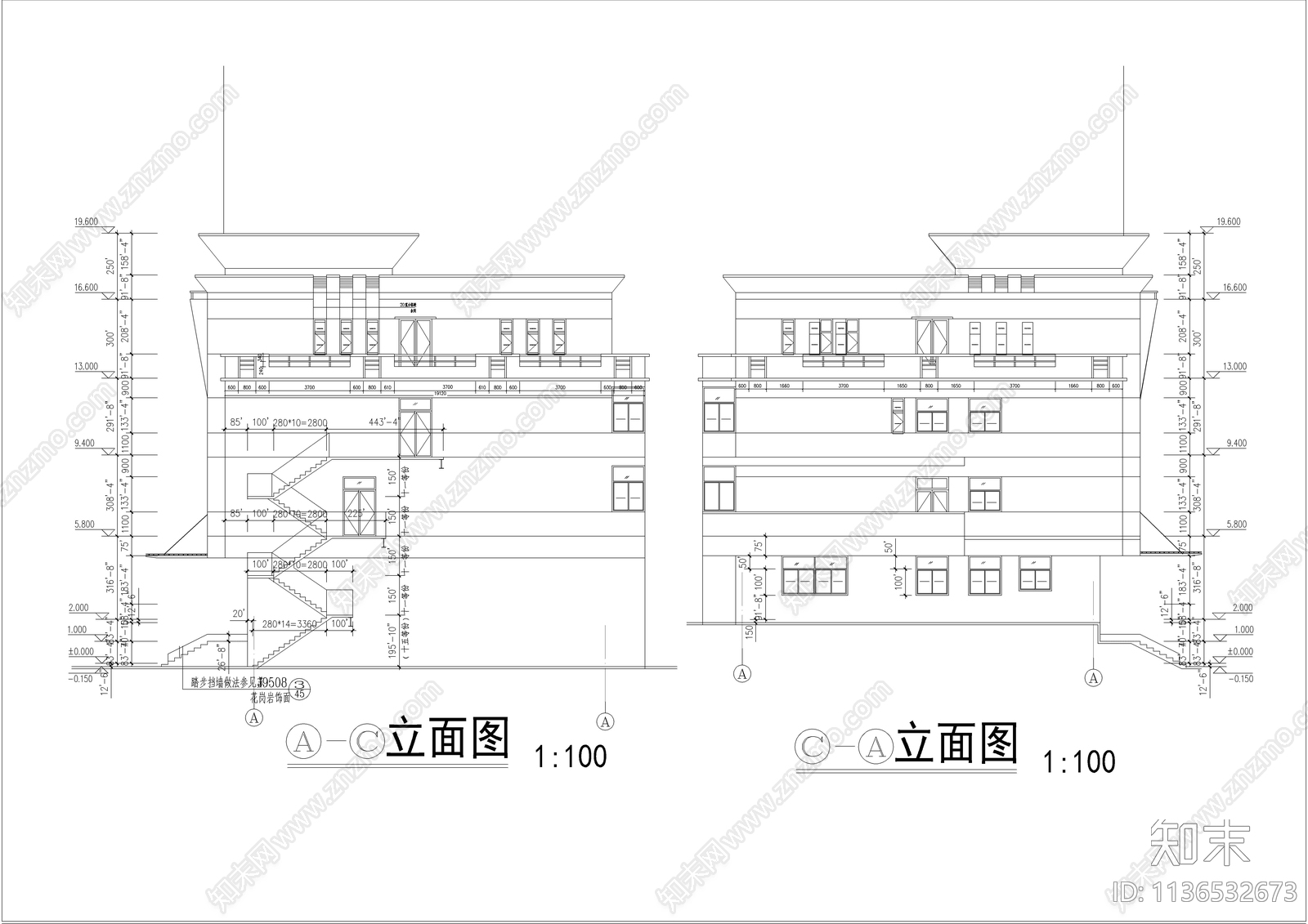 消防队办公指挥楼建筑cad施工图下载【ID:1136532673】