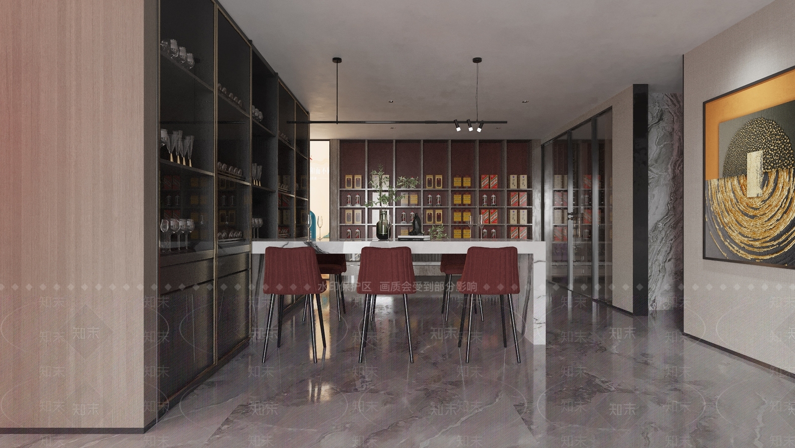 新中式烟酒店3D模型下载【ID:1136534363】