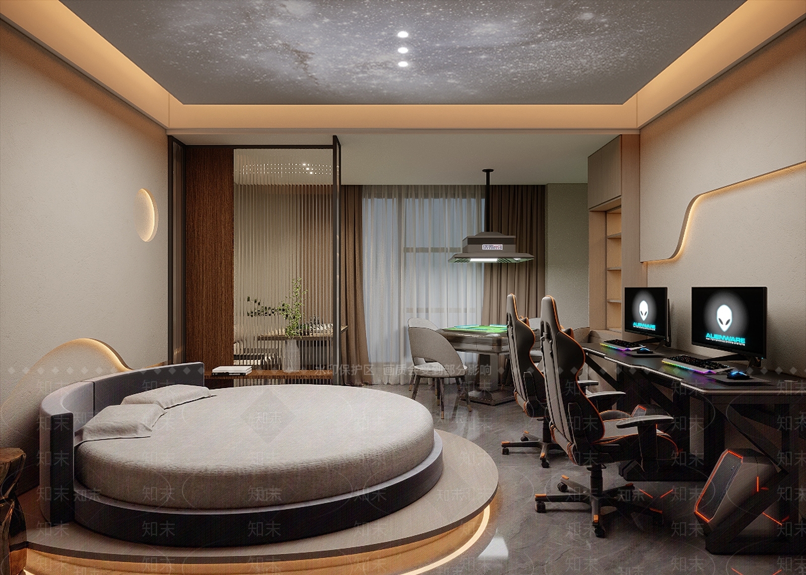 现代电竞房3D模型下载【ID:1136538234】
