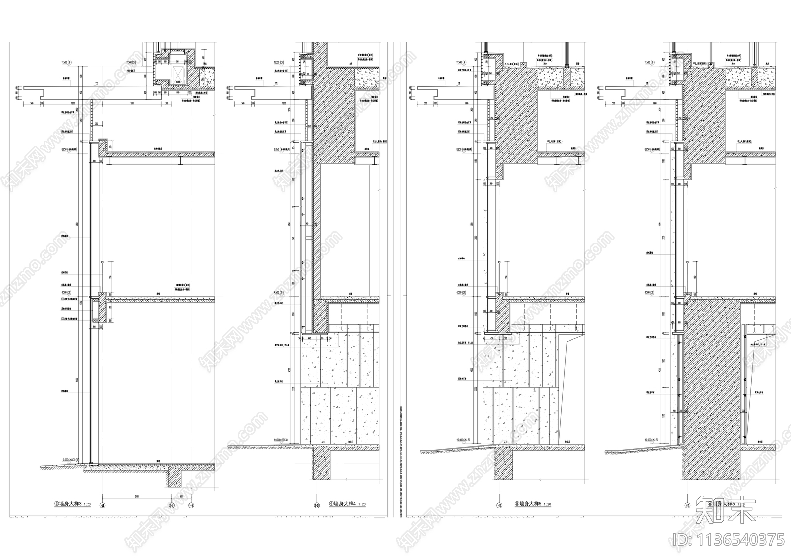 超高层公寓建筑全套cad施工图下载【ID:1136540375】