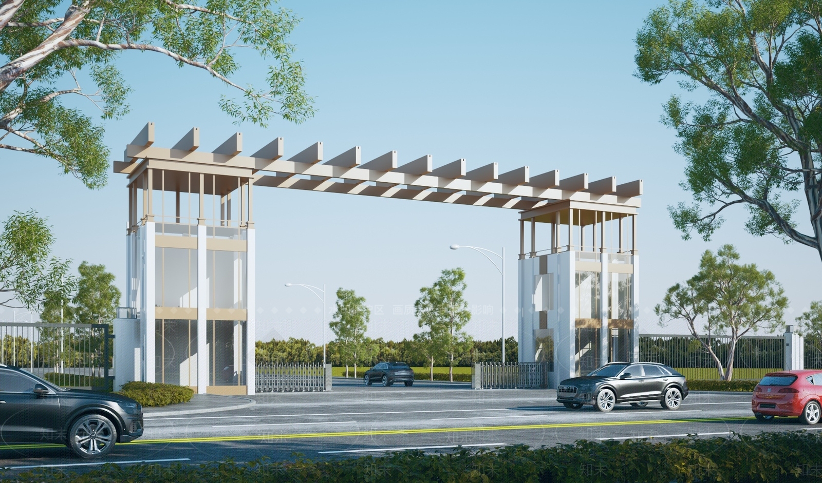 现代公园大门3D模型下载【ID:1136550249】