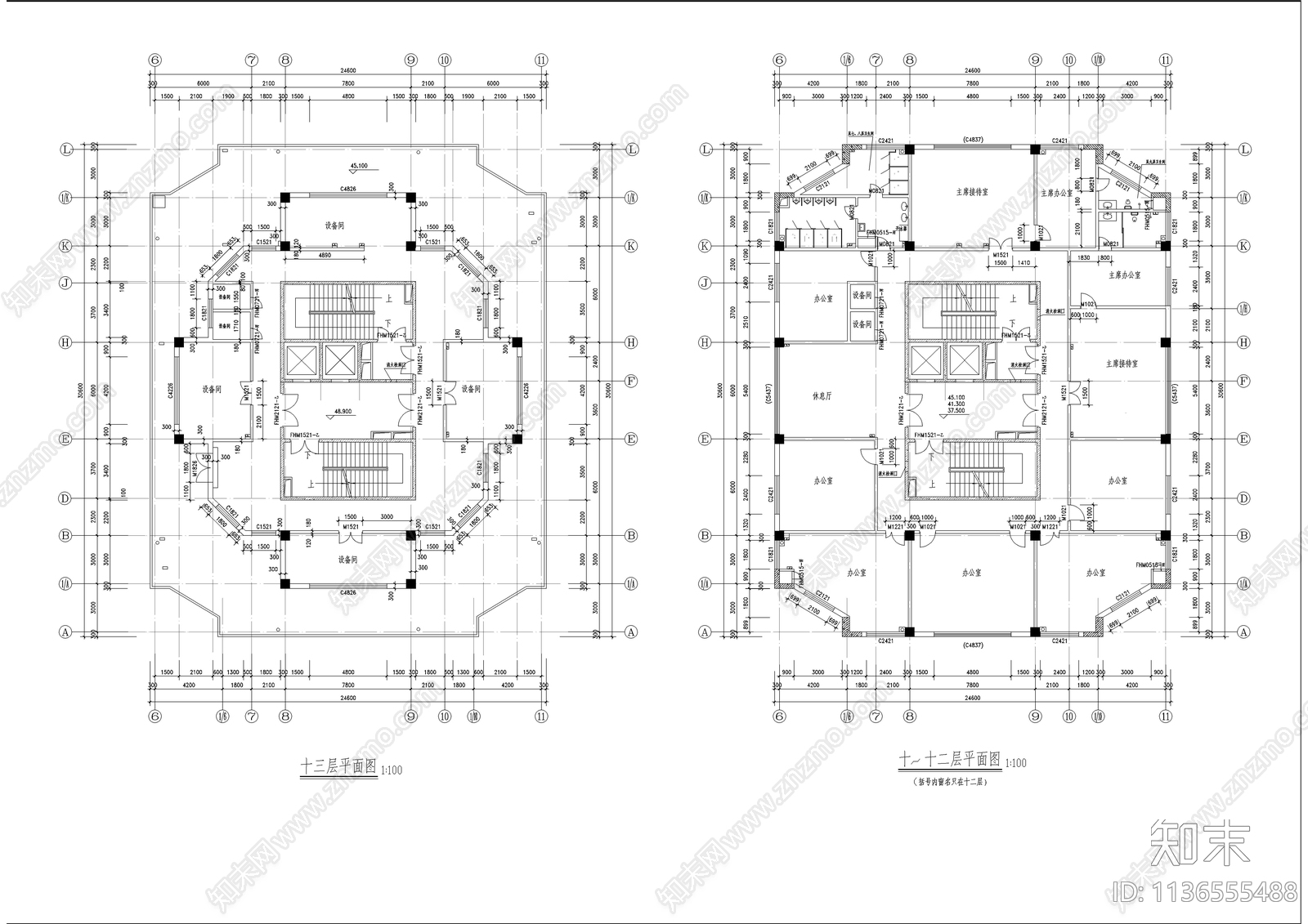 总工会综合楼建筑cad施工图下载【ID:1136555488】