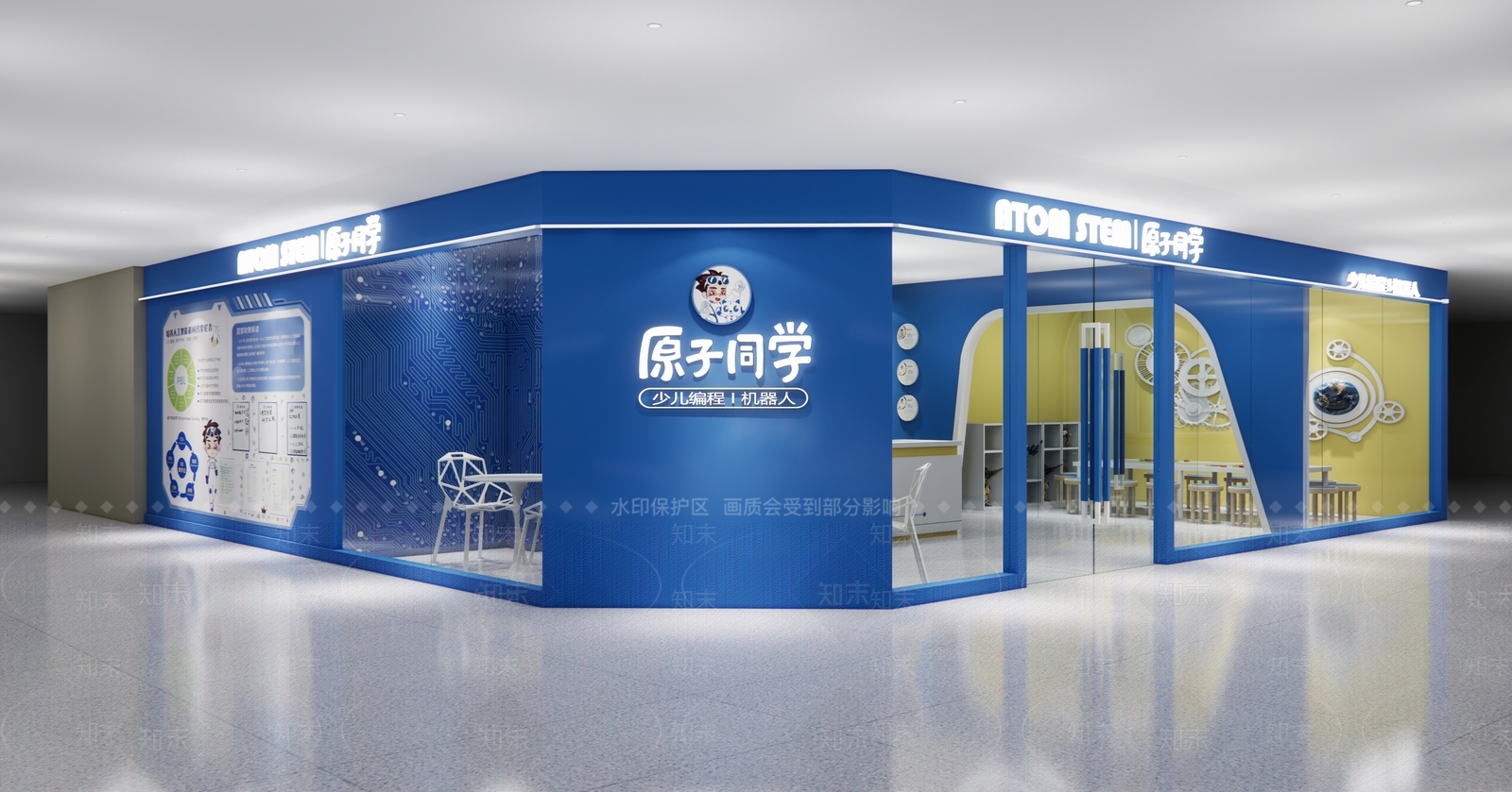 现代编程机器人教育科技培训班SU模型下载【ID:1136556550】