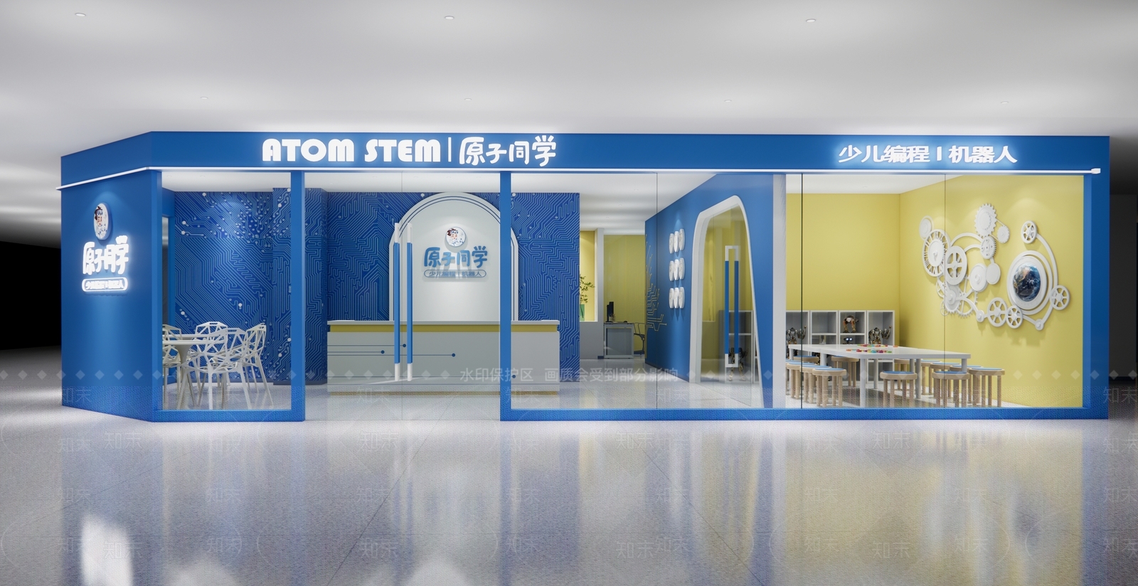 现代编程机器人教育科技培训班SU模型下载【ID:1136556550】
