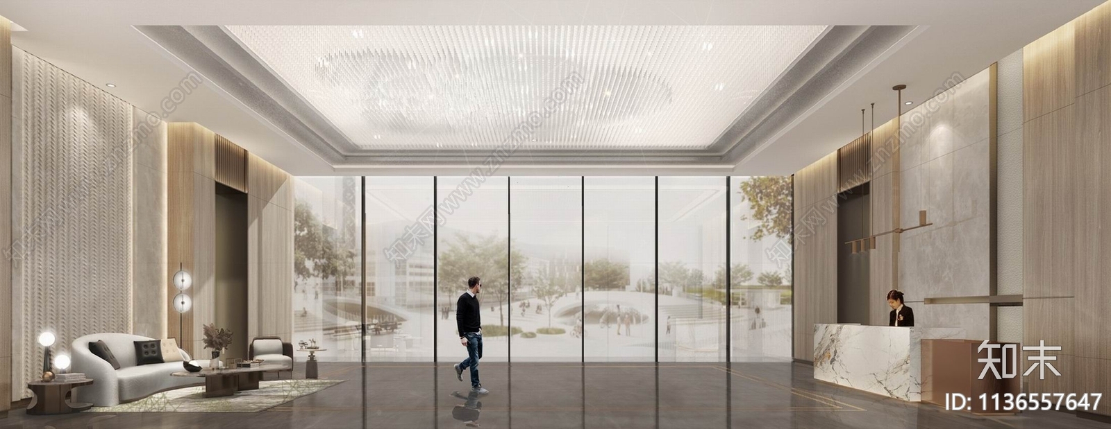 公寓大堂及走道施工图施工图下载【ID:1136557647】