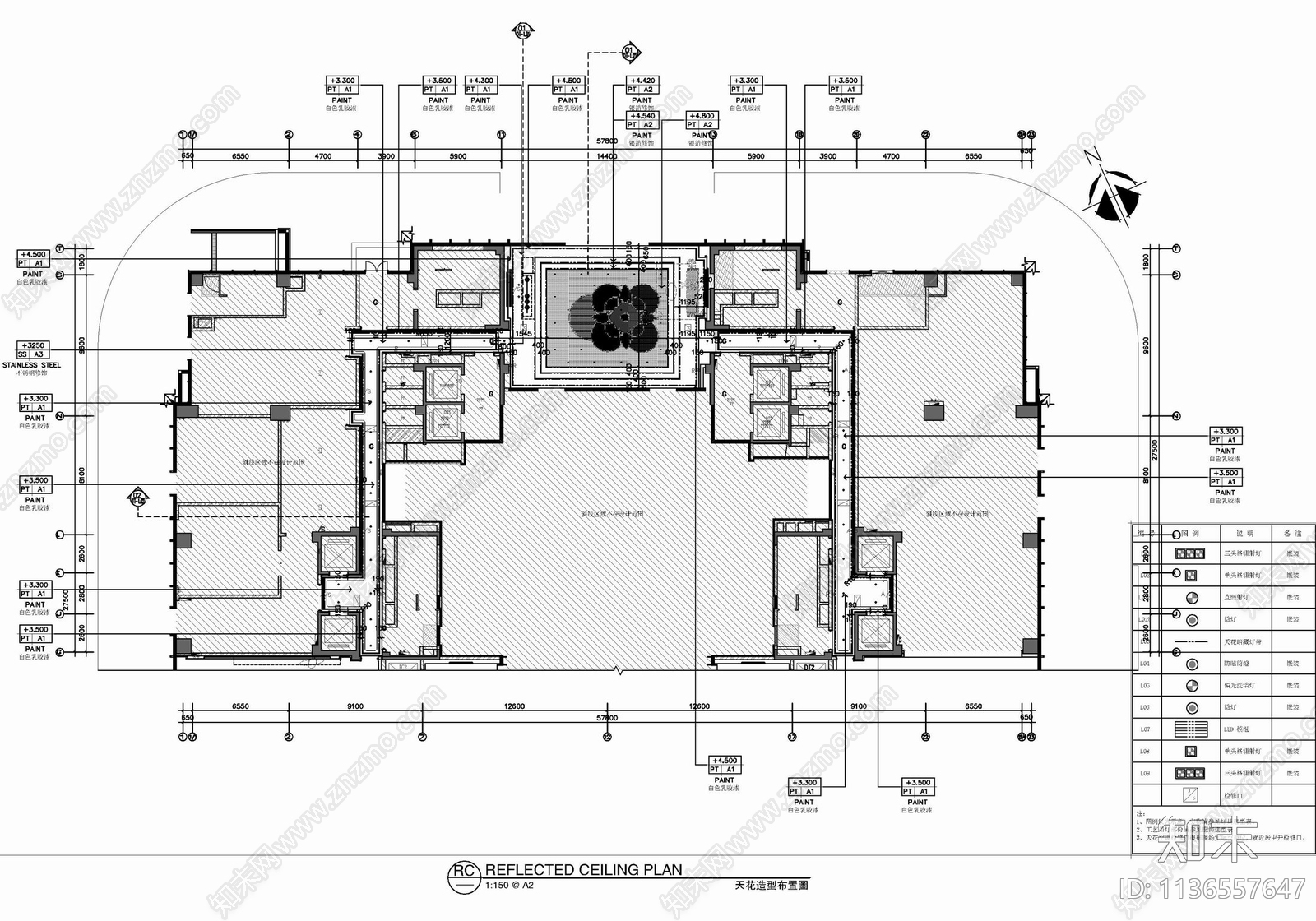 公寓大堂及走道施工图cad施工图下载【ID:1136557647】