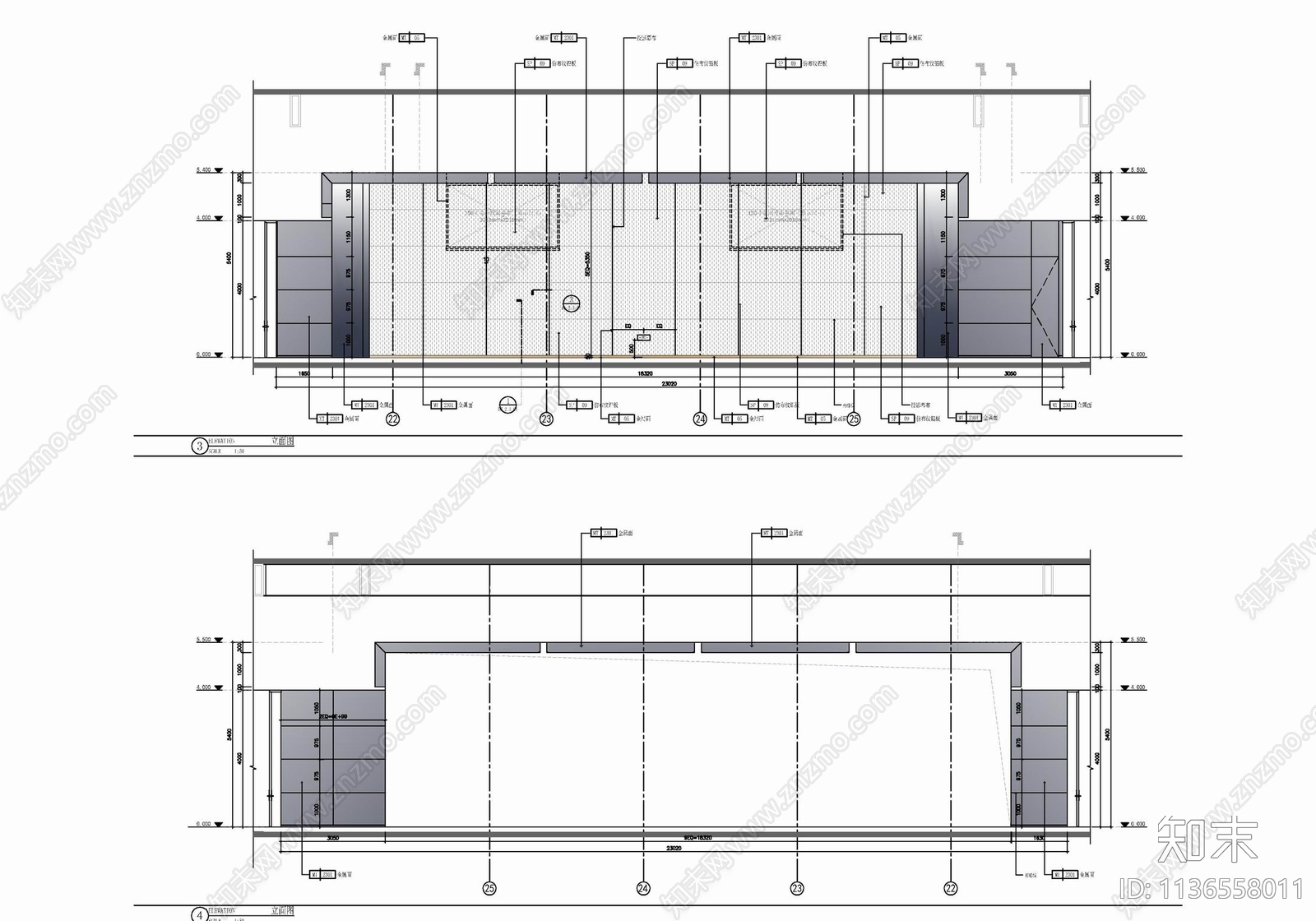 大型报告厅室内cad施工图下载【ID:1136558011】