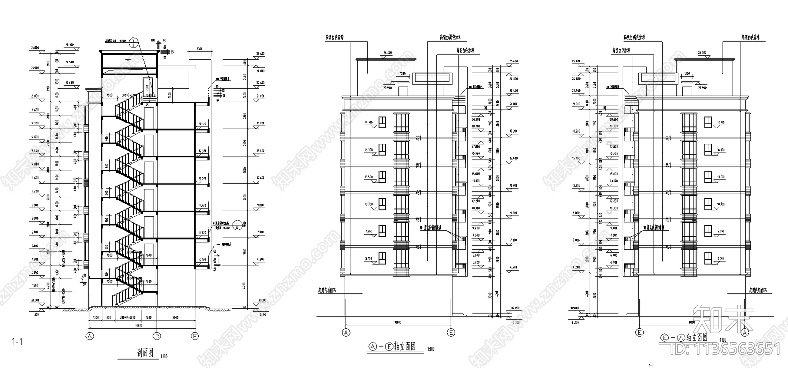 华侨新村住宅建筑cad施工图下载【ID:1136563651】