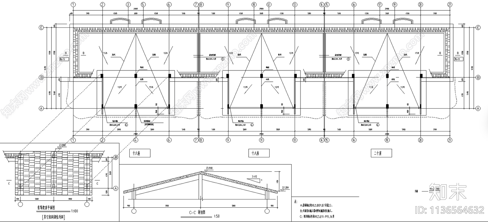 某商品房住宅建筑cad施工图下载【ID:1136564632】